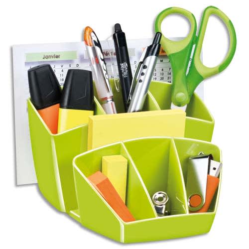 204219_d1.jpg CEP Pro Multipot Gloss 6 compartiments + 2 espace - Dimensions L14,3 x H9,3 x P15,8 cm coloris Vert anis – Image 1