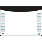 CBG Socle sous-mains en pvc noir,Janvier à Décembre - format : 40,5 x 55 cm