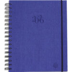 EXACOMPTA Agenda La Journée planifiée 22W spiralé métal,Janvier à Décembre, 18,5x22,5cm assortis