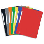 OXFORD Chemise simple à élastique EUROFOLIO,carte lustrée 6/10e, 450g. Etiquette sur la tranche. Assortis