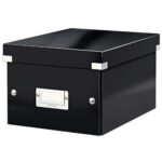 LEITZ Boîte CLICK&STORE S-Box. Format A5 - Dimensions : L216xH160xP282mm. Coloris Noir.