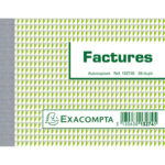 EXACOMPTA Manifold Factures 10,5x13,5cm - 50 feuillets dupli autocopiants