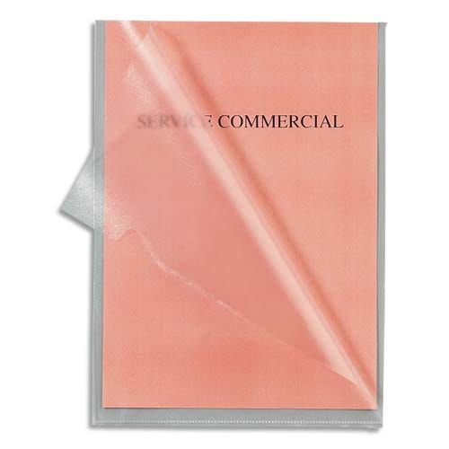 215763_d1.jpg ELBA Sachet 10 pochettes coins PP grainé 12/100ième INCOLORE – Image 1