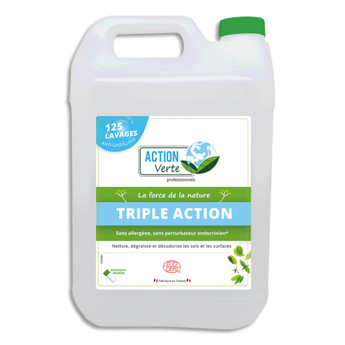 217240_d1-1.jpg ACTION VERTE Bidon 5 Litres Nettoyant dégraissant multi-usages sols et surfaces, parfum Menthe – Image 1