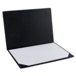 PAVO Sous-main à rabat simili cuir - Dimensions L50 x H35 x P1 cm coloris Noir