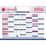 CALIPAGE Calendrier bancaire Calipage, 7 mois par face soit 14 mois - format : 55 x 40 cm