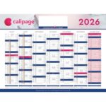 CALIPAGE Calendrier bancaire Calipage, 7 mois par face soit 14 mois - format : 55 x 40 cm – Image 2