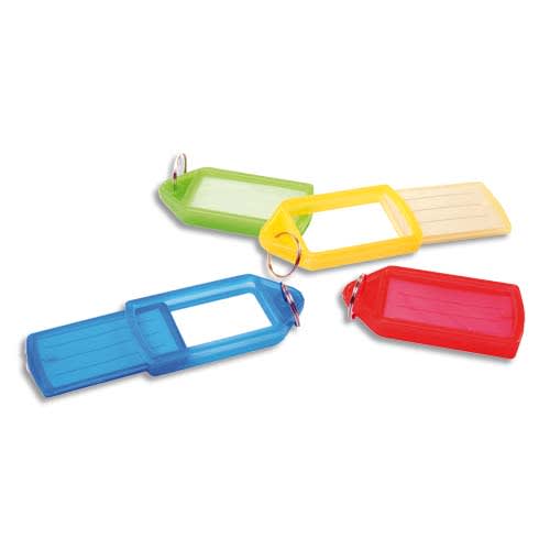 220170_d1-1.jpg PAVO Sachet de 50 porte-clés avec anneaux - Longueur 5,7 cm, largeur 3 cm coloris assortis – Image 1