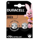 DURACELL Piles boutons lithium spéciales 2025 3V, lot de 2 (DL2025/CR2025)