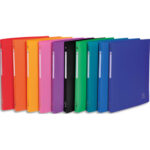 EXACOMPTA Classeur 4 anneaux OPAK dos 2cm en PP 5/10e. Avec étiquette de dos. Coloris assortis