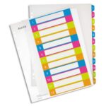 LEITZ Intercalaires imprimables WOW, 12 touches, A4+, PP, multicolore