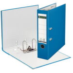 LEITZ Classeur à levier 180°, A4, 8 cm, PP, Bleu clair – Image 2