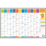 CBG Calendrier TENDANCE maxi,Janvier à Décembre, 43x65cm, 2 œillets et 1 cordonne