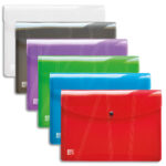 OXFORD Chemise enveloppe Hawaï, en polypropylène 3/10e. Format A4. Coloris translucides assortis