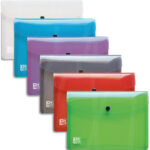 OXFORD Chemise enveloppe Hawaï, en polypropylène 3/10e. Format A5. Coloris translucides assortis