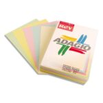 REY Ramette 50 feuilles x 5 teintes papier couleur pastel & vive ADAGIO assortis pastel&vifs A3 80g