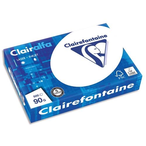 233666_d1-1.jpg CLAIREFONTAINE Ramette de 500 feuilles papier Blanc CLAIRALFA 90 grammes format A4 2896 – Image 1