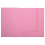 EXACOMPTA Paquet de 50 chemises pré-imprimés 2 rabats SUPER 250 en carte 210 grammes coloris Rose – Image 2