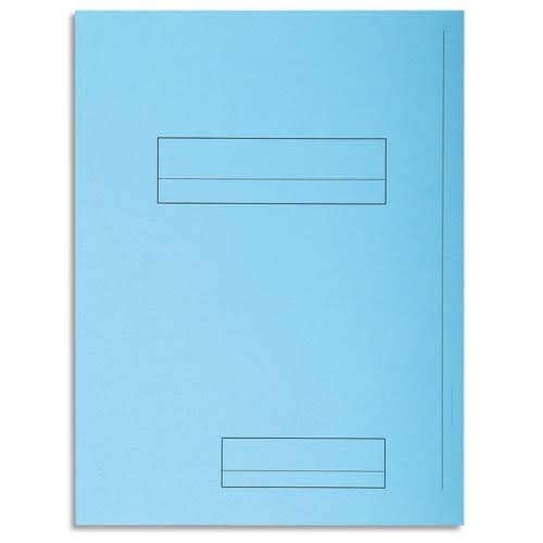 235192_d1.jpg EXACOMPTA Paquet de 50 chemises pré-imprimés 2 rabats SUPER 250 en carte 210 grammes coloris Bleu clair – Image 1