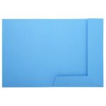 EXACOMPTA Paquet de 50 chemises pré-imprimés 2 rabats SUPER 250 en carte 210 grammes coloris Bleu clair – Image 2