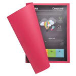 EXACOMPTA Paquet de 100 chemises ROCK'S en carte 210 grammes coloris framboise – Image 3