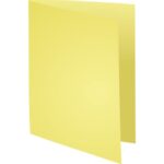 EXACOMPTA Paquet de 100 chemises SUPER 180 en carte 160 grammes coloris Jaune canari – Image 2