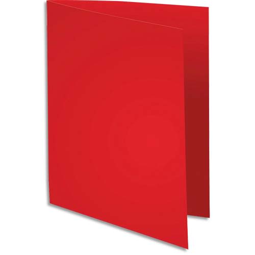 235465_d1.jpg EXACOMPTA Paquet de 100 chemises SUPER 180 en carte 160 grammes coloris Rouge – Image 1