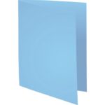 EXACOMPTA Paquet de 100 chemises SUPER 250 en carte 210 grammes coloris Bleu vif – Image 2