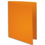 EXACOMPTA Paquet de 100 chemises SUPER 250 en carte 210 grammes coloris Orange
