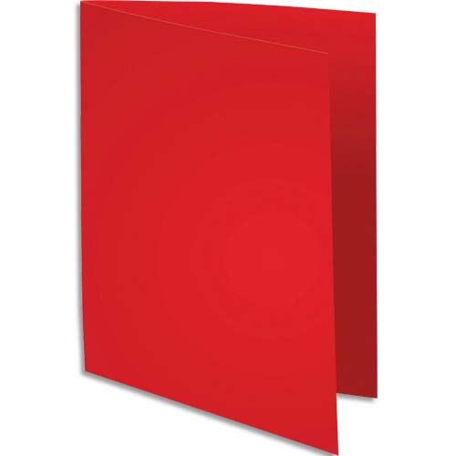 235657_d1.jpg EXACOMPTA Paquet de 100 chemises SUPER 250 en carte 210 grammes coloris Rouge – Image 1