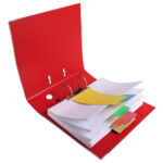 EXACOMPTA Paquet de 100 intercalaires trapèze assortis. Perforation 2 trous – Image 3