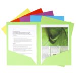 EXACOMPTA Paquet de 25 chemises de présentation double poche ROCK'S 250 en carte 210 grammes assortis – Image 2