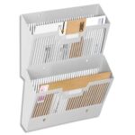 CEP Corbeille à courrier murale vintage First pour format 24 x 32 cm - Dim. L36 x H25,7 x P9,5 cm Gris