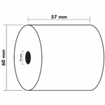 EXACOMPTA Bobine caisse et calc 57 x 60 x 12 mm, 33 mètres, papier 1 pli offset extra-Blanc 60g FSC – Image 4