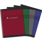 CONQUERANT C7 Cahier reliure spirale 21x29,7 cm 100 pages 70g petits carreaux 5x5