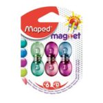 MAPED 6 aimants translucides bleu violet rose et jaune – Image 2