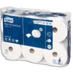TORK Distributeur papier toilette en rouleau SmartOne Blanc en ABS - Diamètre 27,9 cm, profondeur 15,6 cm – Image 3