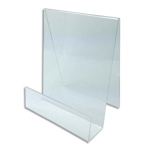 273791_d1.jpg DEFLECTO Chevalet pour documents A4 à poser. En PMMA. vertical. Dim. L19 x H29 x P18 cm – Image 1