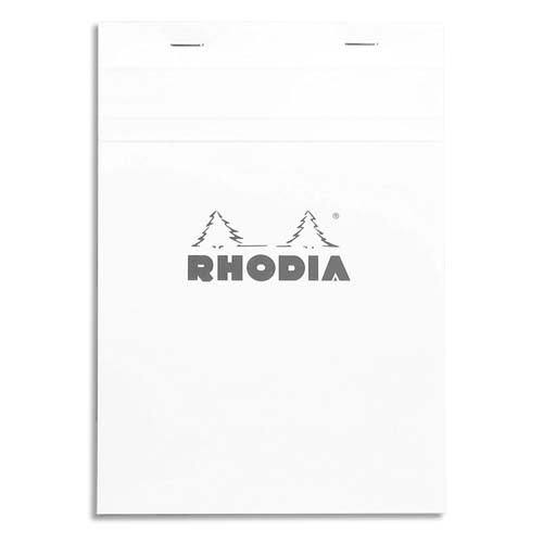 274421_d1-1.jpg RHODIA Bloc de direction 160 pages n°16 14,8x21cm 5x5. Couverture Blanche – Image 1