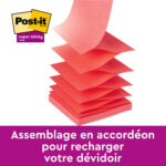 POST-IT Lot de 6 blocs Z-Notes Super Sticky POST-IT® couleurs COSMIC 90 feuilles 76 x 76 mm – Image 3
