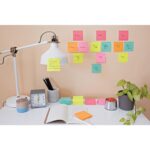 POST-IT Lot de 12 blocs notes Super Sticky POST-IT® Collection COSMIC 47,6x47,6 mm, 90 feuilles. – Image 2