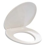 DURABLE Abattant WC universel en polypropylène Blanc - L390 x H40 x P450 mm
