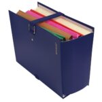 EXACOMPTA Chemise extensible Extensor, grand rabat en pied, balacolor Bleu finition imitation cuir – Image 2