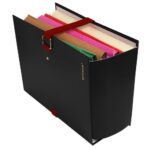 EXACOMPTA Chemise extensible Extensor, grand rabat en pied, balacolor Noir finition imitation cuir – Image 2