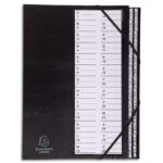 EXACOMPTA Trieur alphanumérique 26 compartiments couverture plastifiée