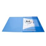 EXACOMPTA Chemise personnalisable 1 face à élastique polypro KREACOVER coloris Bleu transparent – Image 3