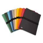 OXFORD Lot 10 chemises extensibles Color Life papier toilé. Fermeture par sangle VELCRO® Noire. Assortis