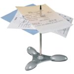 MAPED Pique note avec socle et tige métallique. Gris métallisé. Livré démonté. – Image 2