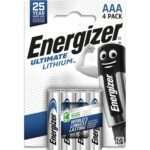 ENERGIZER Pile Ultimate Lithium AAA LR03, pack de 4 piles