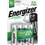 ENERGIZER Pile Extreme Rechargeable AA LR6 2300 mAh, pack de 4 piles